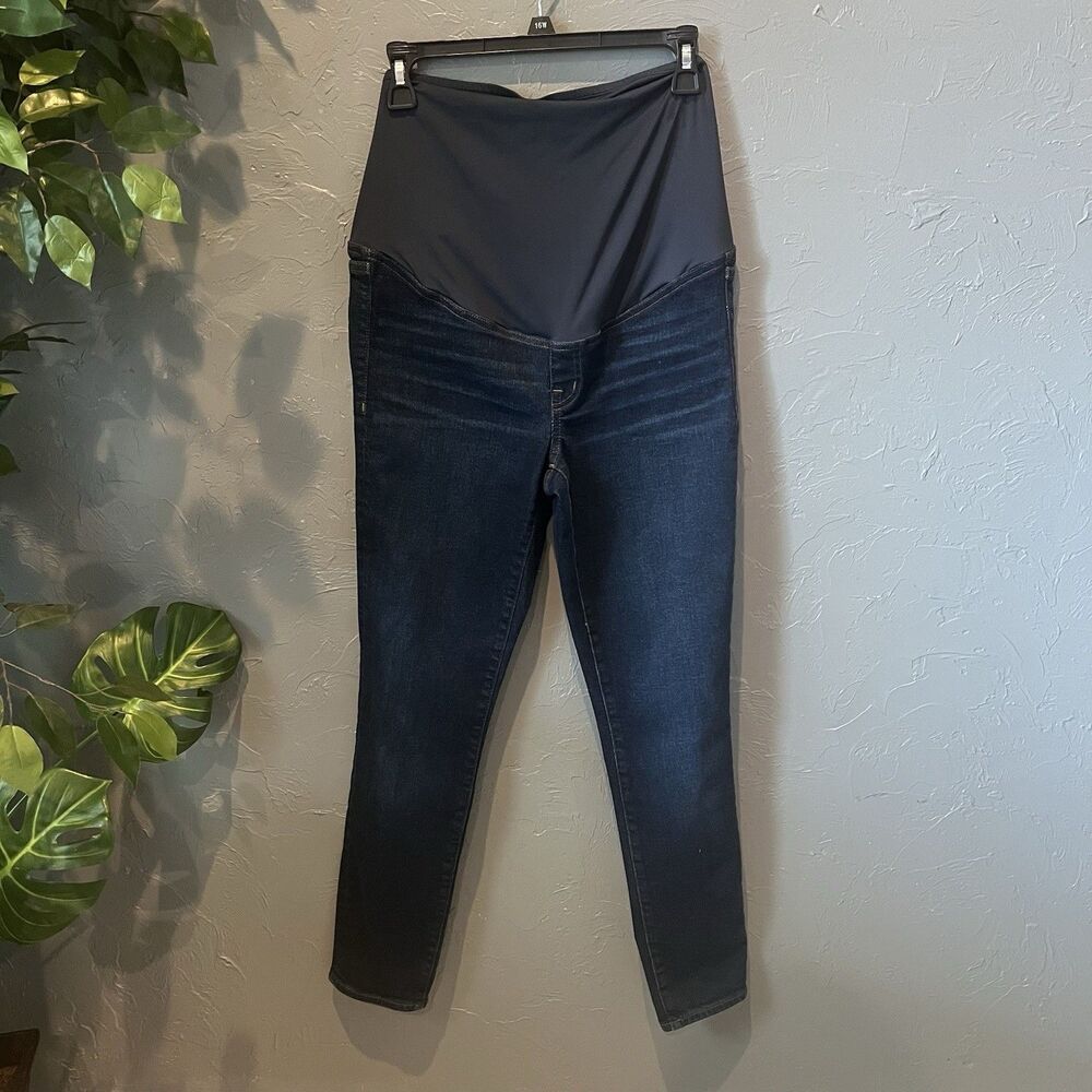 Madewell Maternity Skinny  Stretch Jeans 27 Over Belly Dark Wash Classic Casual